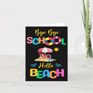 Hallo Bye School strand laatste dagen van de schoo Kaart