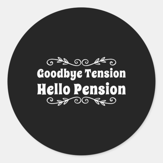 Hallo Bye Tension Ronde Sticker (Voorkant)