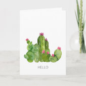 Hallo Cactus Art Flowers Kaart (Voorkant)