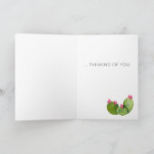 Hallo Cactus Art Flowers Kaart (Binnen)