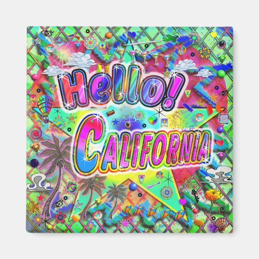 Hallo Californië! Magneet (Voorkant)