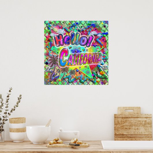 Hallo Californië! Poster (Keuken)