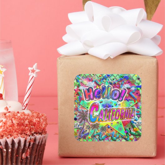 Hallo Californië! Sticker (Feest)