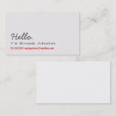 hallo Calling Cards voor cream en rood ontwerp Contactkaartje (Voorkant / Achterkant)