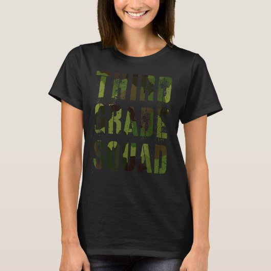 Hallo Camo derde klas squad leraar T-shirt (Voorkant)
