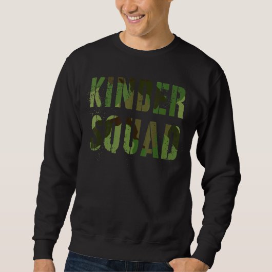 Hallo Camo Kindergarten Squad Teacher Trui (Voorkant)