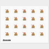 Hallo Capybara School start Ronde Sticker (Vel)