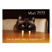 hallo Card Cute Funny Vampire Cat Photo (Voorkant Horizontaal)