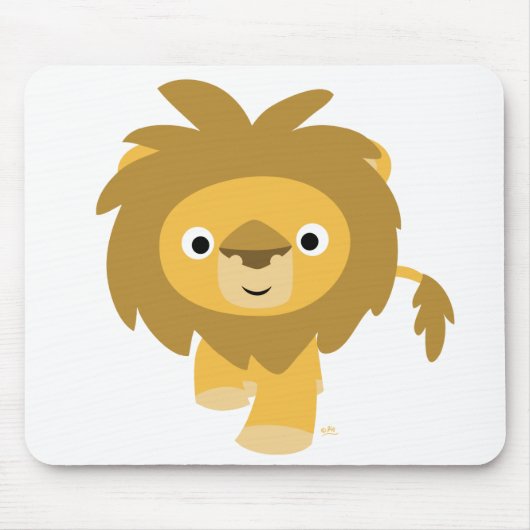 hallo! Cartoon Lion mousepad Muismat (Voorkant)