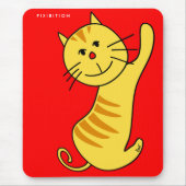 Hallo Cat Mousepad Muismat (Voorkant)