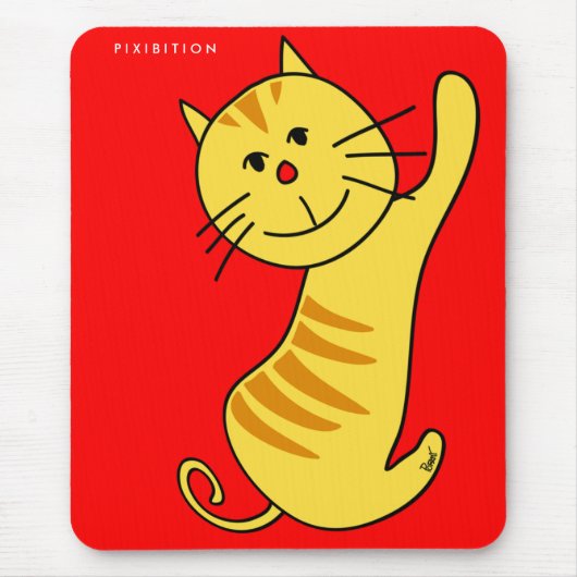 Hallo Cat Mousepad Muismat (Voorkant)