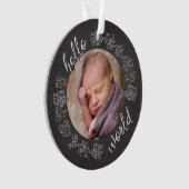 hallo Chalkboard Baby's eerste persoonlijke Ornament (voorkant)