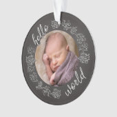 hallo Chalkboard Baby's eerste persoonlijke Ornament (voorkant)