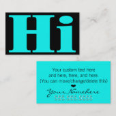 Hallo! Cheery.All purpose.Introduction visitekaart Contactkaartje (Voorkant / Achterkant)