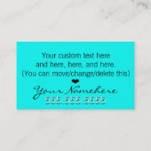 Hallo! Cheery.All purpose.Introduction visitekaart Contactkaartje (Achterkant)