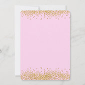 Hallo Chic Girgeous Galentine Goud Confetti Roze Kaart (Achterkant)