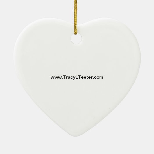 hallo Chickadees Keramisch Ornament (Achterkant)