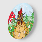 hallo Chicken | Kute Cartoon tekening Grote Klok (Hoek)