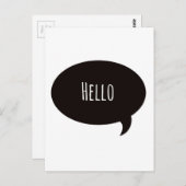 Hallo citaat in tekstballon briefkaart (Voorkant / Achterkant)