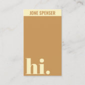 Hallo Clean Simple €? hi Typografie Casual Visitekaartje (Voorkant)