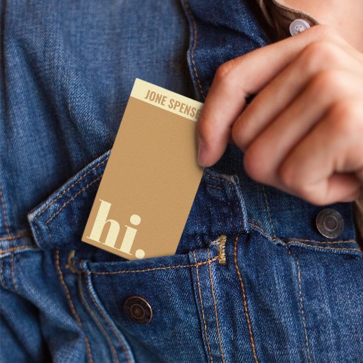 Hallo Clean Simple €? hi Typografie Casual Visitekaartje