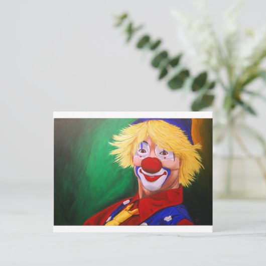 hallo Clown Briefkaart (Staand voorkant)