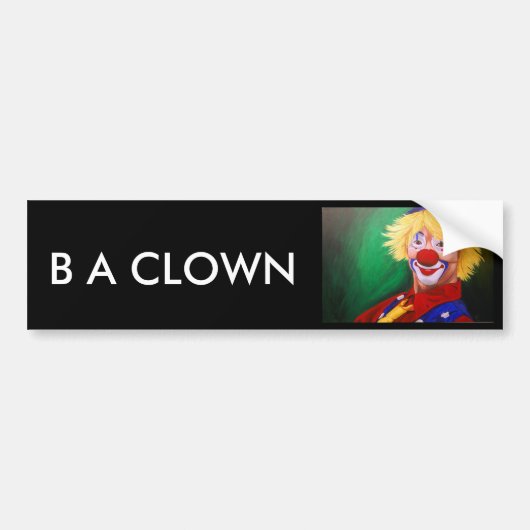 hallo Clown Bumpersticker (Voorkant)
