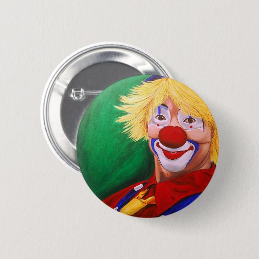 hallo Clown Ronde Button 5,7 Cm (Voorkant /achterkant)