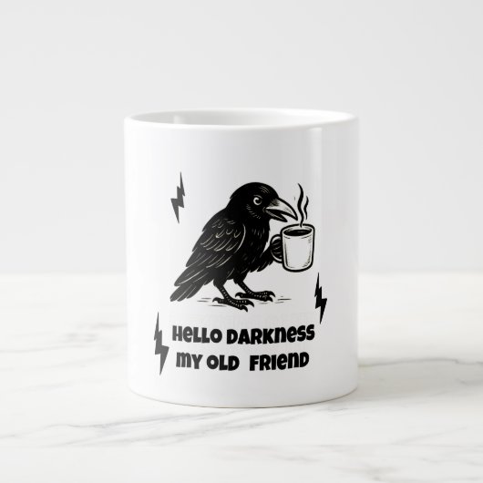 Hallo Coffee Raven – Darkness Mijn oude vriend Grote Koffiekop (Voorkant)