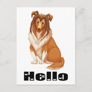 Hallo Collie Puppy Hond Lassie Denk Aan Jou Briefkaart