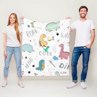 Hallo Cool Dinos Roar Fleece Deken