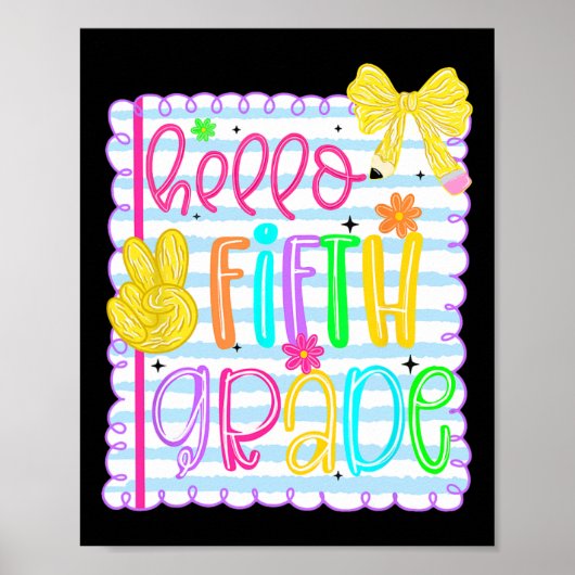 Hallo Coquette Bow Girly Poster (Voorkant)