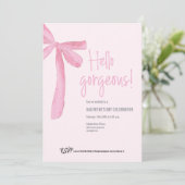 Hallo Coquette - Prachtige roze boog Galentijnsdag Kaart (Staand voorkant)