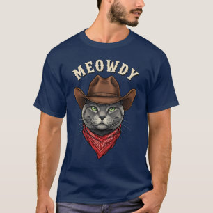 Hallo Cowboy Kat Western Grappige Koeherderskitty T-shirt