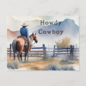 Hallo Cowboy Paard Briefkaart (Voorkant)
