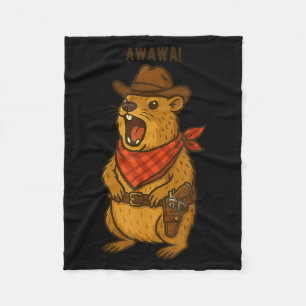 Hallo Cowboy Rots Hyrax Awawa Western Grappig _1 Fleece Deken