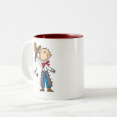 Hallo! Cowboy Stickfiguur Mok (Voorkant links)