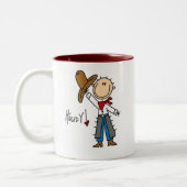 Hallo! Cowboy Stickfiguur Mok (Links)