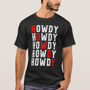 Hallo Cowboy Western Retro Vintage Landelijk Zuide T-shirt
