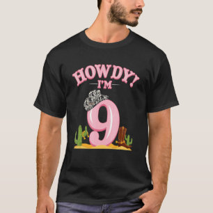 Hallo Cowgirl 9e Verjaardag Western Country Zuiden T-shirt