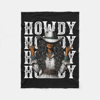 Hallo Cowgirl Afrikaans-Amerikaanse Rock And Roll Fleece Deken
