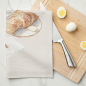 Hallo Croissant & Koffie Theedoek (Quarter Fold)