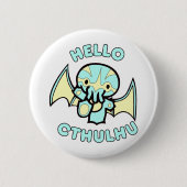 hallo Cthulhu Ronde Button 5,7 Cm (Voorkant)