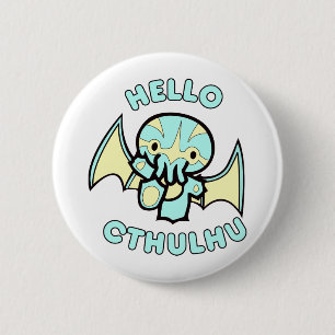 hallo Cthulhu Ronde Button 5,7 Cm