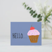 Hallo cupcake briefkaart (Staand voorkant)