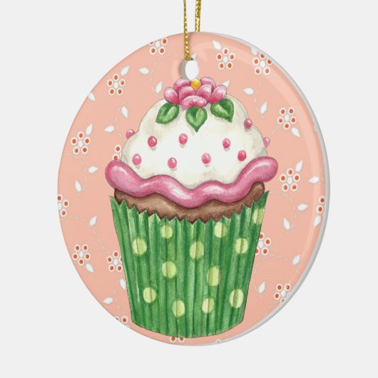 hallo Cupcake! Keramisch Ornament (Links)