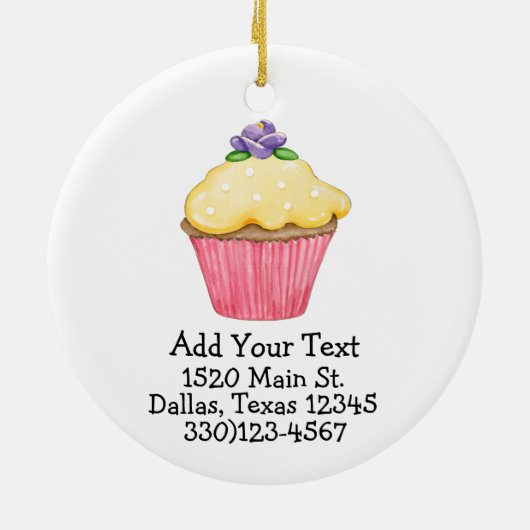 hallo Cupcake! Keramisch Ornament (Achterkant)