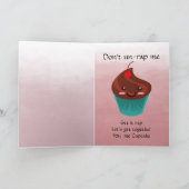 Hallo Cupcake Wenskaart Waterverf Kaart (Binnen)