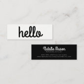 Hallo Cursief Mini Visitekaartje (Voorkant / Achterkant)