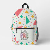 Hallo Cursus kleurrijke geometrische Bedrukte Rugzak (Voorkant)